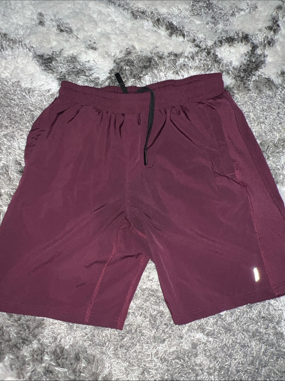 Men’s Athletic Shorts Balance Collection Maroon Color with Back Pocket